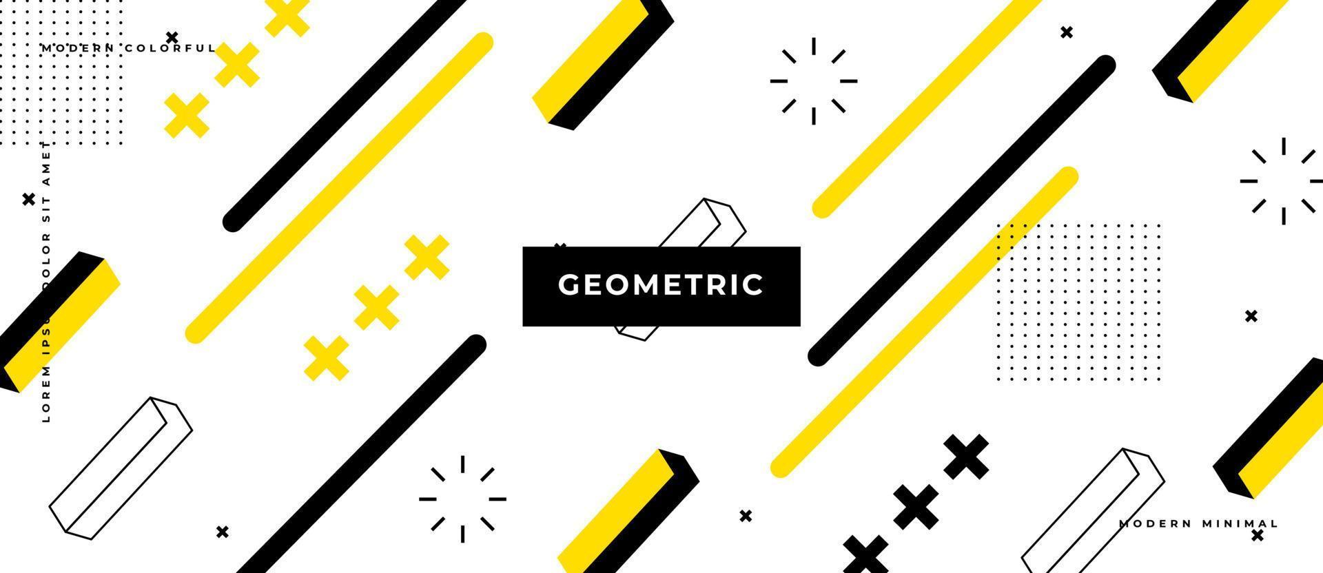 Abstract geometric background, geometric figures, Memphis style. Memphis style seamless pattern of geometric line shapes vector. vector