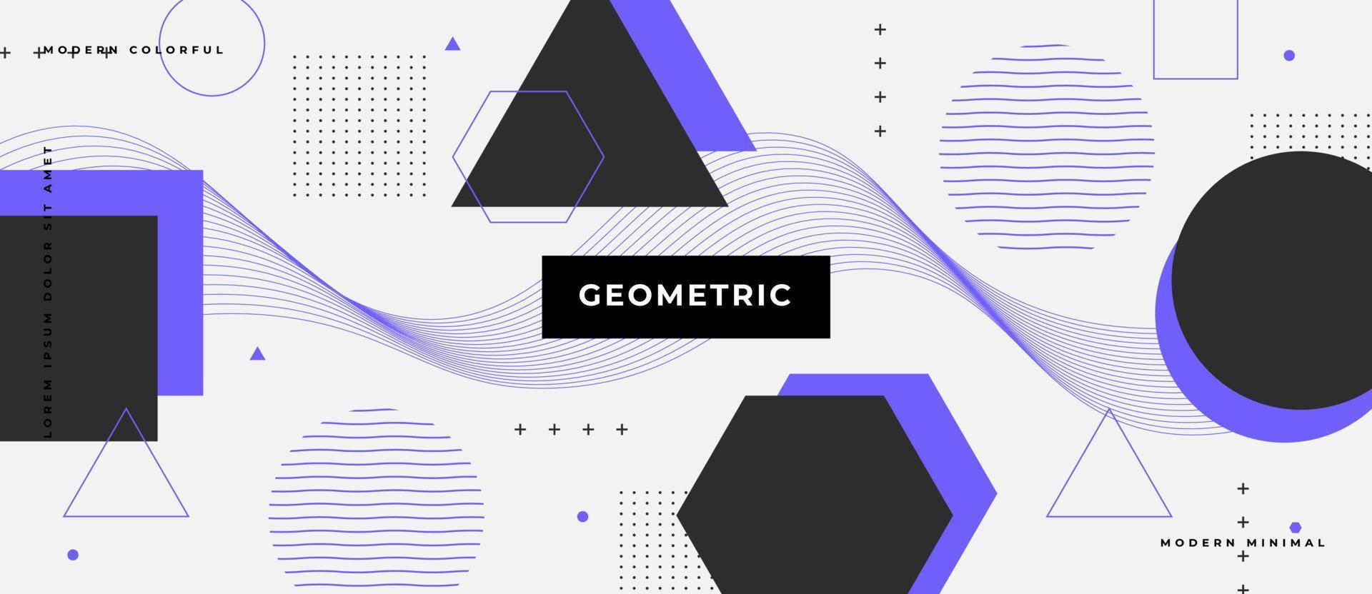 vector de patrones sin fisuras con formas geométricas abstractas de bauhaus o memphis y composición. elementos retro, patrón geométrico.