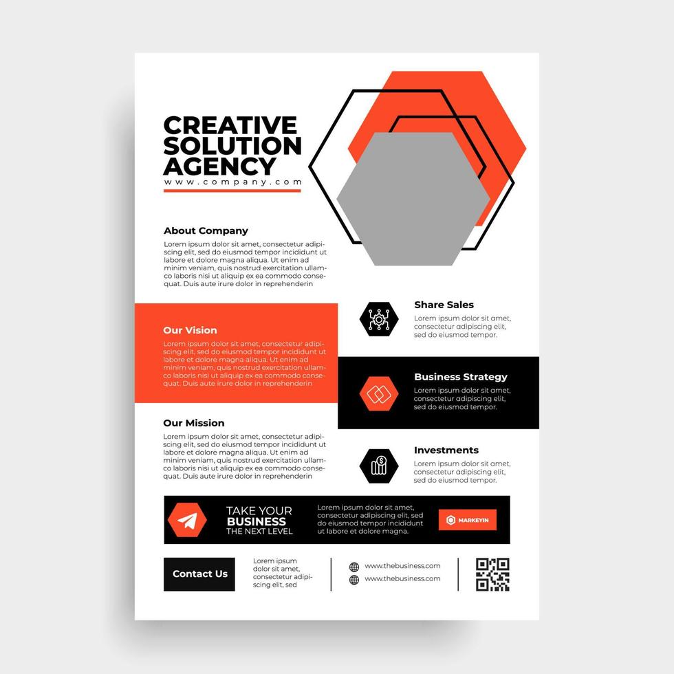 Vector brochure flyer design layout template size a4 front page and back infographics easy to use edit