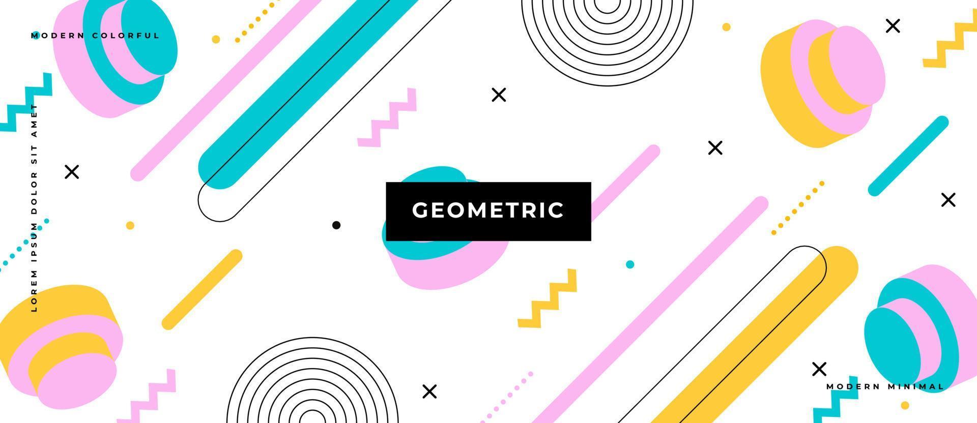 Abstract freeform shape geometric pastel color on white background memphis style. vector