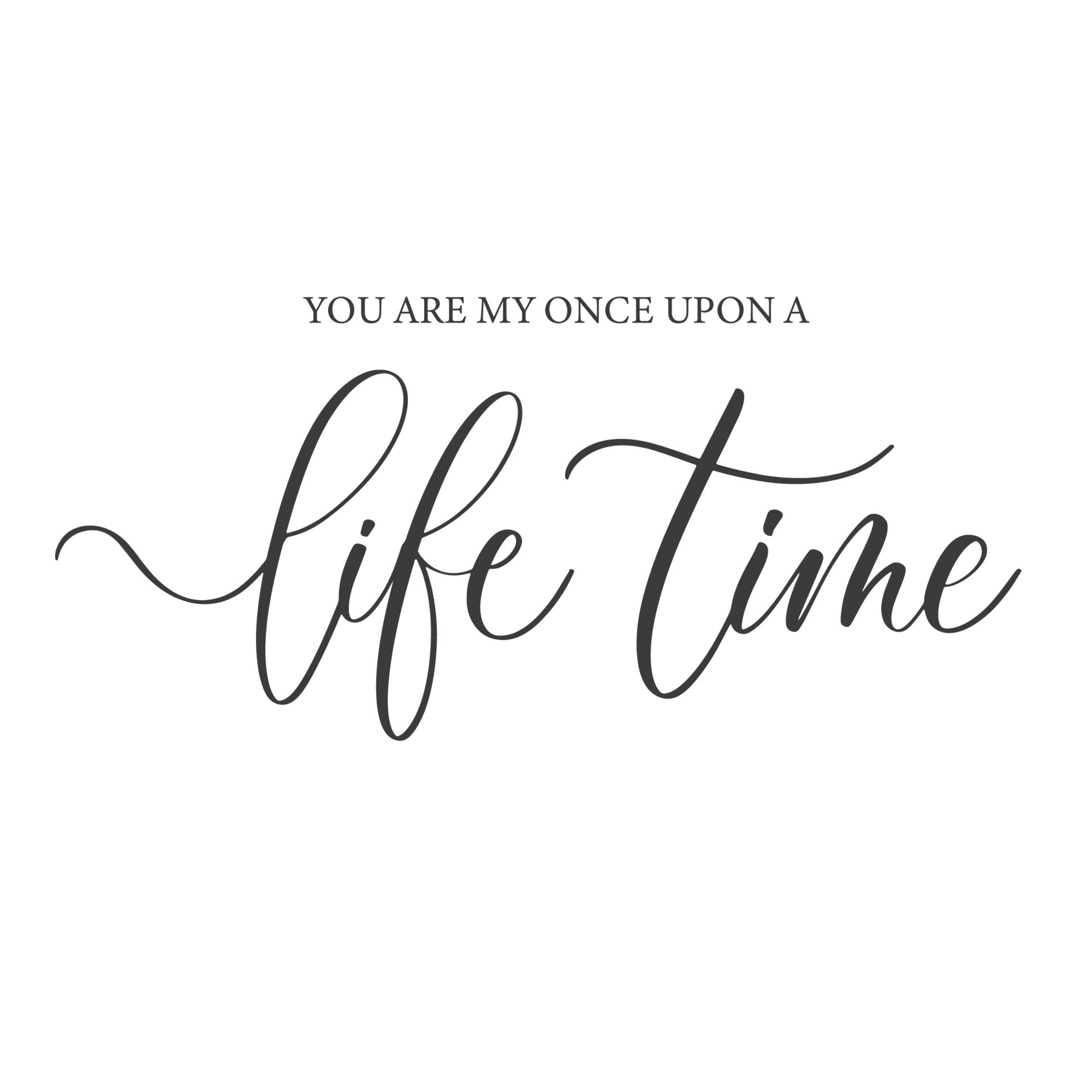 You are my once upon a life time. Calligraphy inscription. 4571302