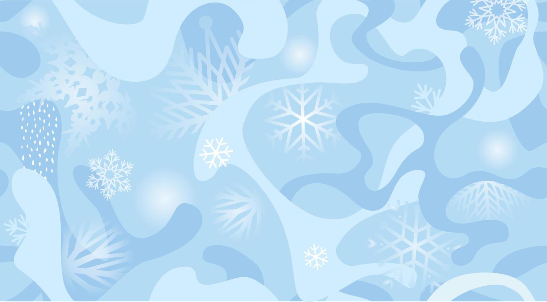 Snow seamless pattern. Abstract floral winter pattern with dots and snowflakes. Seasonal drawn texture. Winter holiday backdrop. Artistic stylish tiled background from Christmas collection. vector