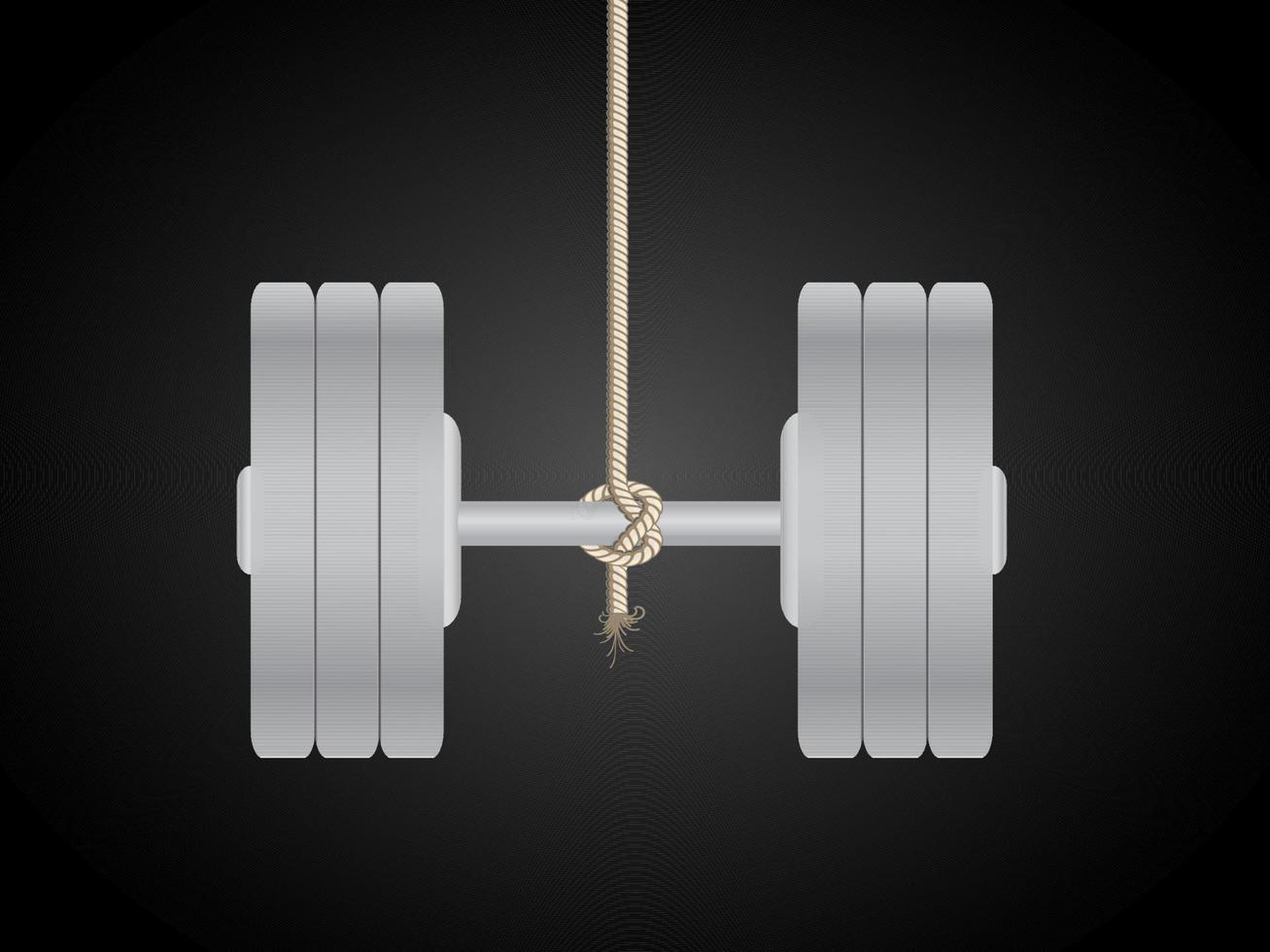 Barbell vector illustration or sports elements free weight dumbbelbs