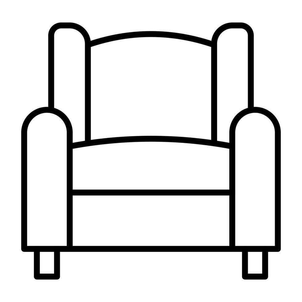 Cinema Sofa Line Icon vector