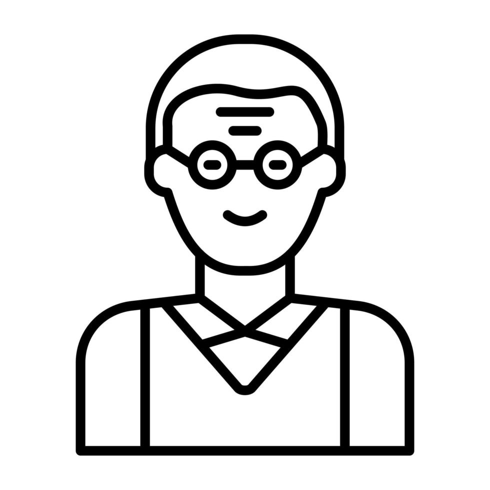 Grandfather Line Icon vector