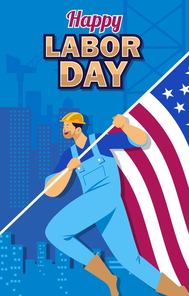 Happy Labor Day Concept vector