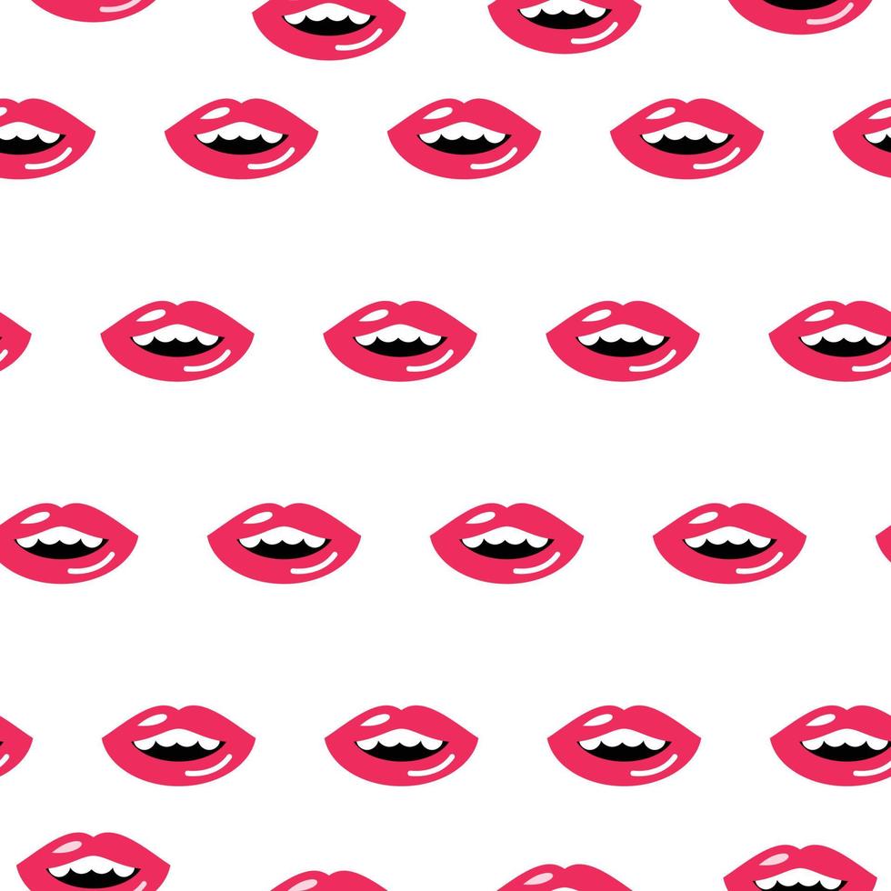 labios de mujer, seamless, plano de fondo, patrón vector