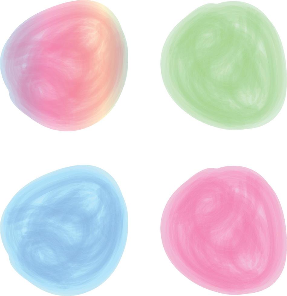 Set of Water Hand Drawn Color Brushes vector