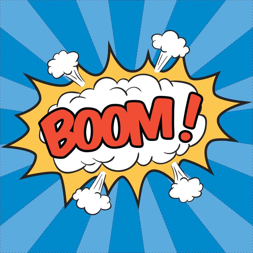 Boom Wording Sound Effect for Comic Speech Bubble vector