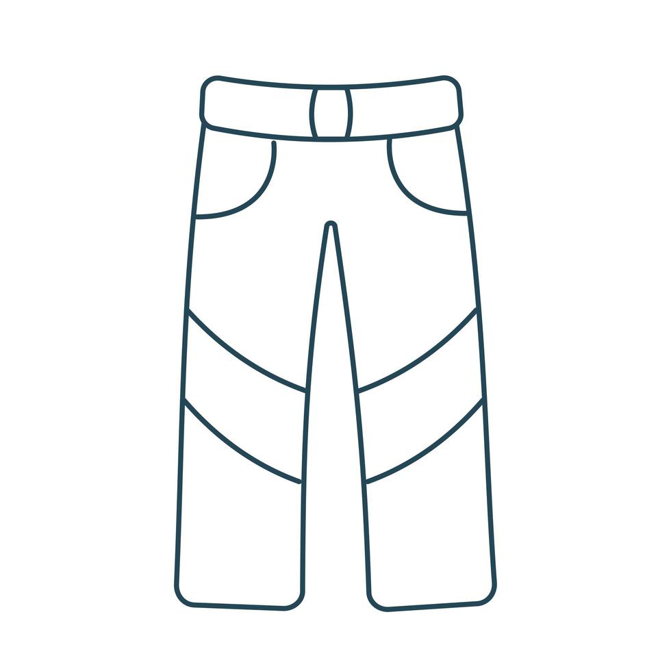 Outline snowboard or ski pants icon. Editable Stroke - stock vector