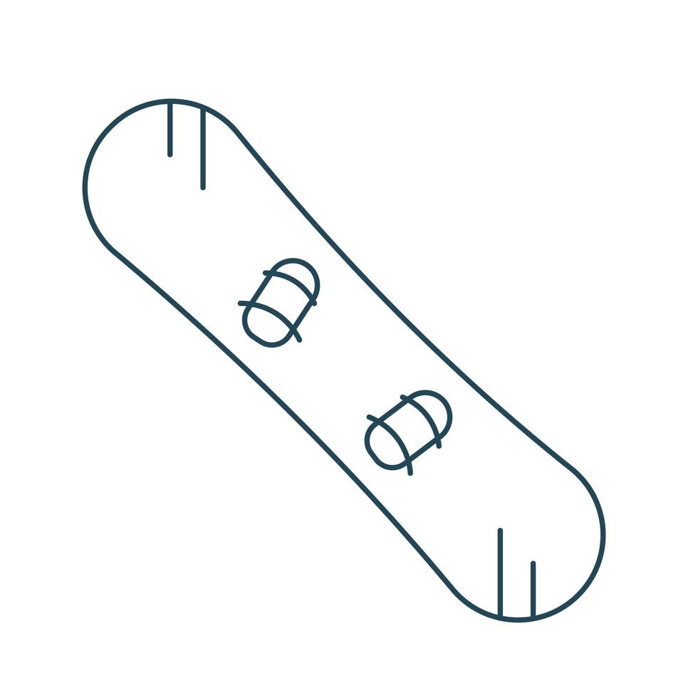Outline snowboard icon. Editable Stroke - stock vector