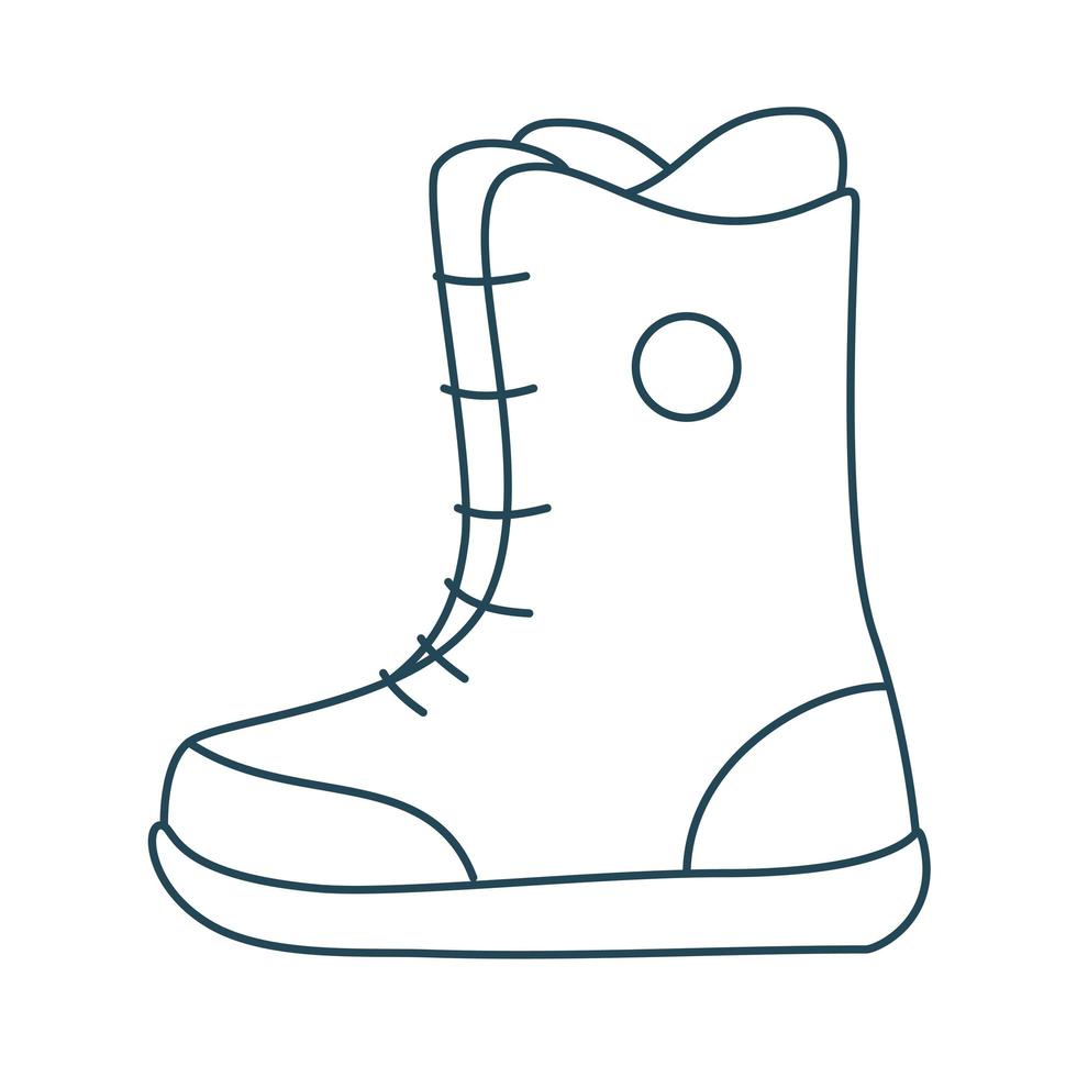 Outline snowboard boot icon. Editable Stroke - stock vector 4571918 ...