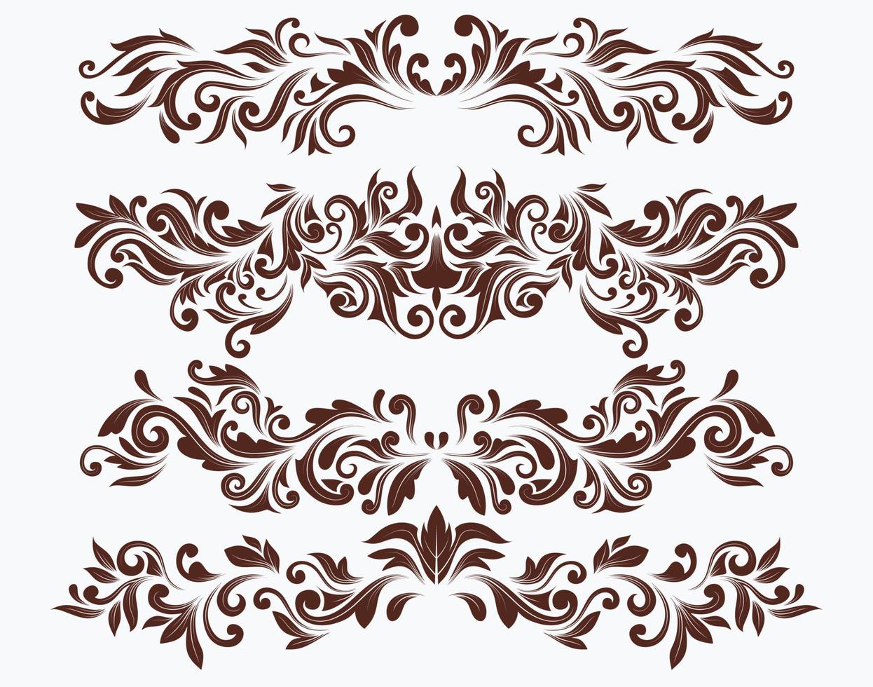 set of Swirl Elements for design. vector