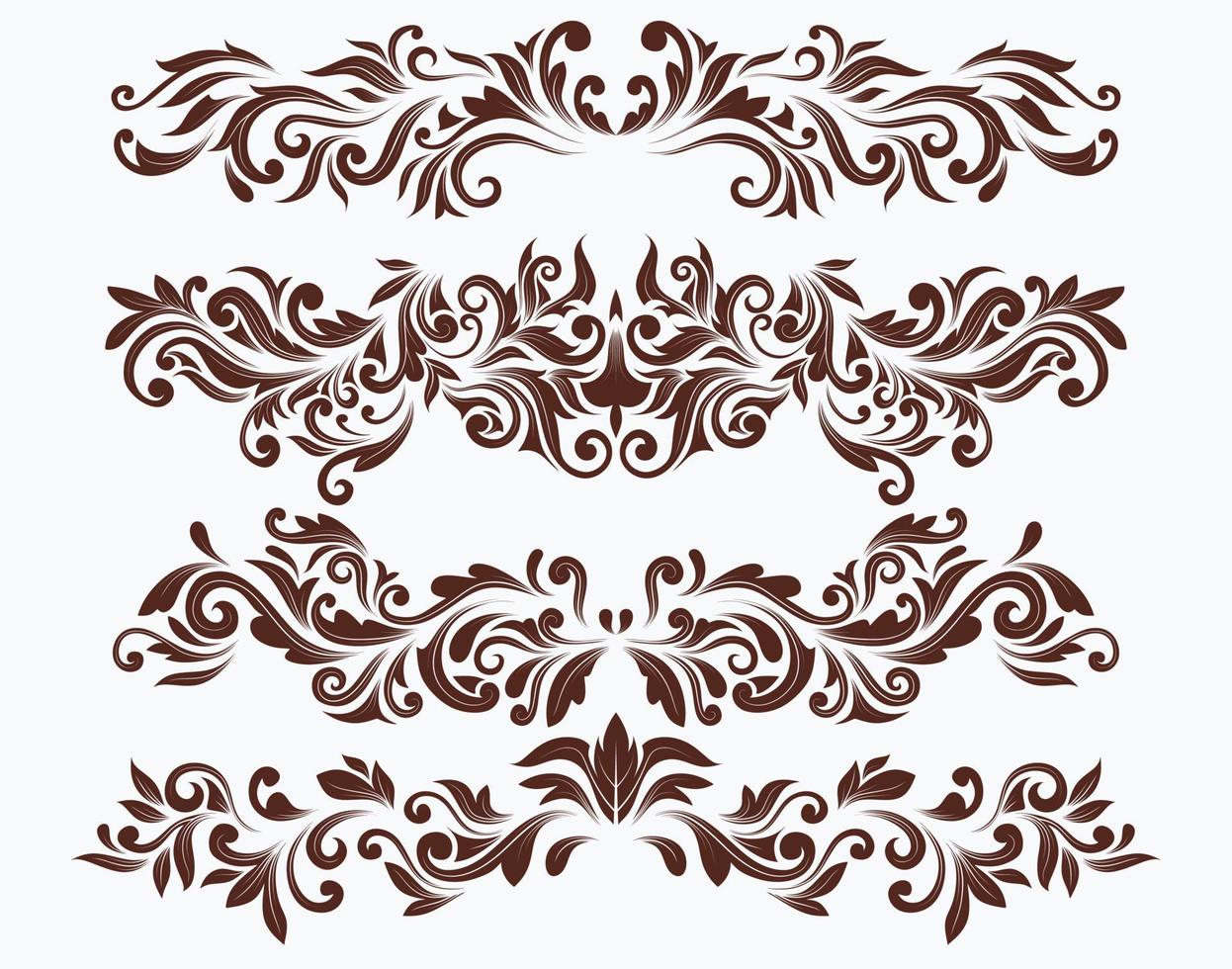 set of Swirl Elements for design. vector