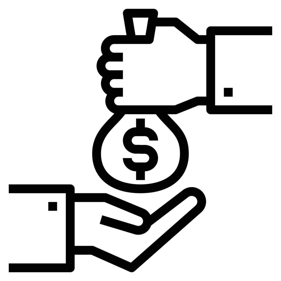 SPONSOR LINE ICON LOGO VECTOR ILLUSTRATION