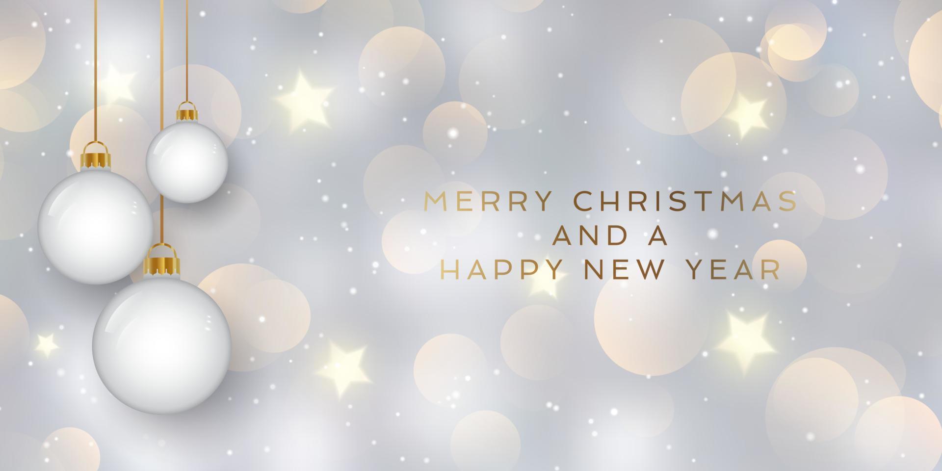 silver and gold christmas banner vector