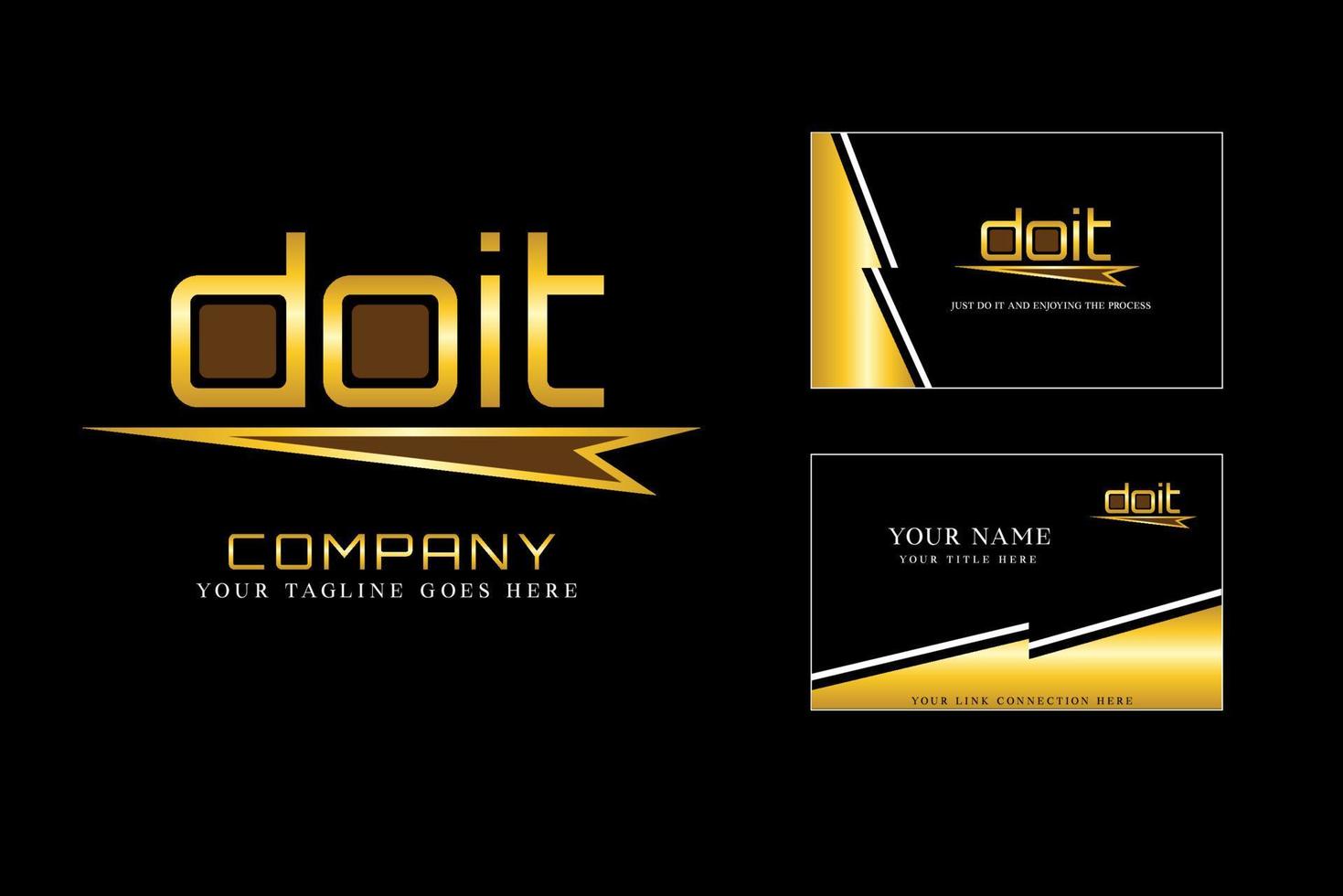 Do it logo type with golden colour vector