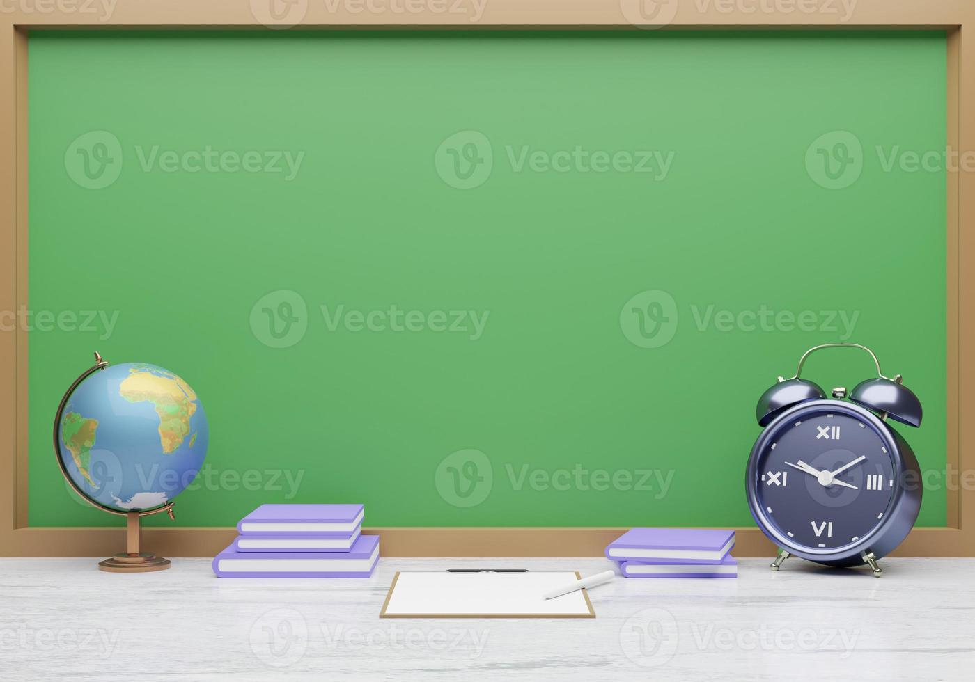 3d render realistic happy teacher's background photo