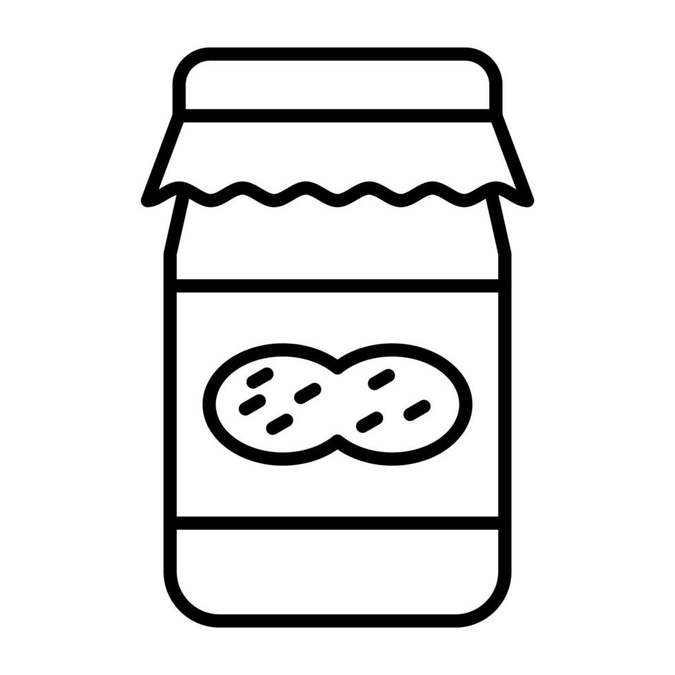 Peanut Butter Line Icon vector