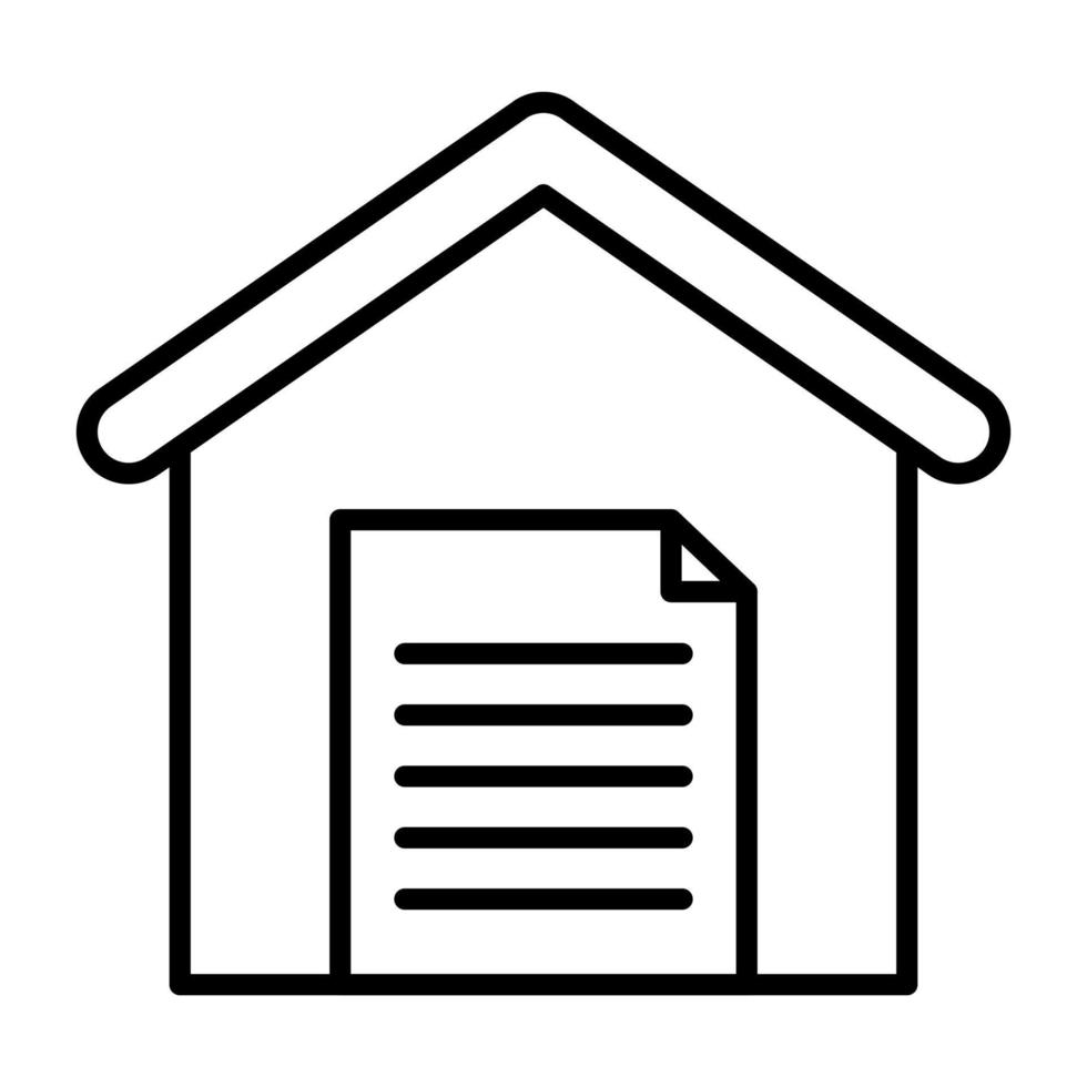 Property Agreement Line Icon vector