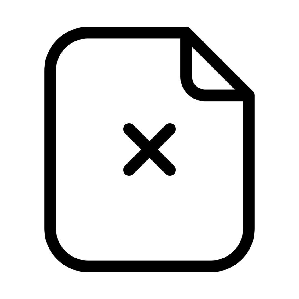 Delete Paper Line Icon vector