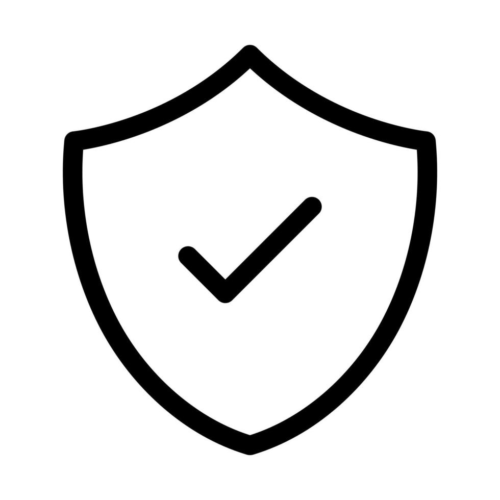 Shield Done Line Icon vector