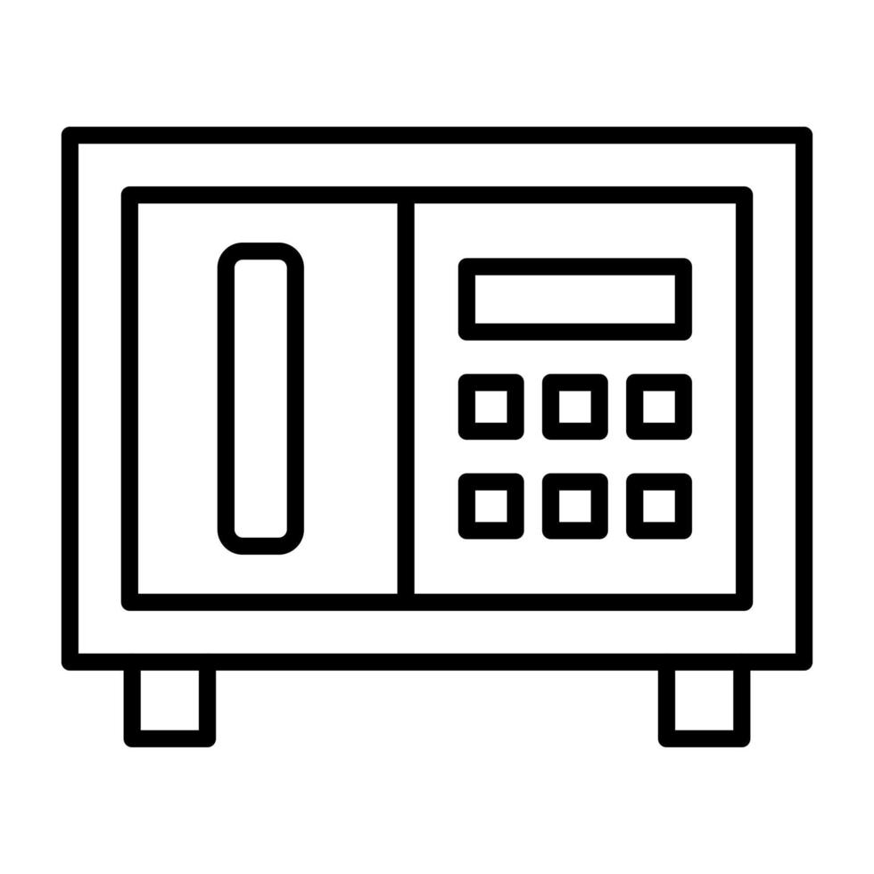 icono de línea de caja de seguridad vector