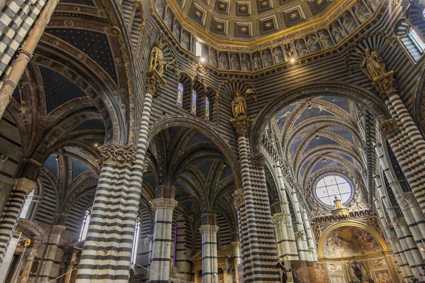 SIENA, ITALY, SEPTEMBER 21, 2016 - Detail from Siena cathedral in Italy. Siena cathedral is a medieval church in Italy, dedicated from its earliest days as a Roman Catholic Marian church. photo