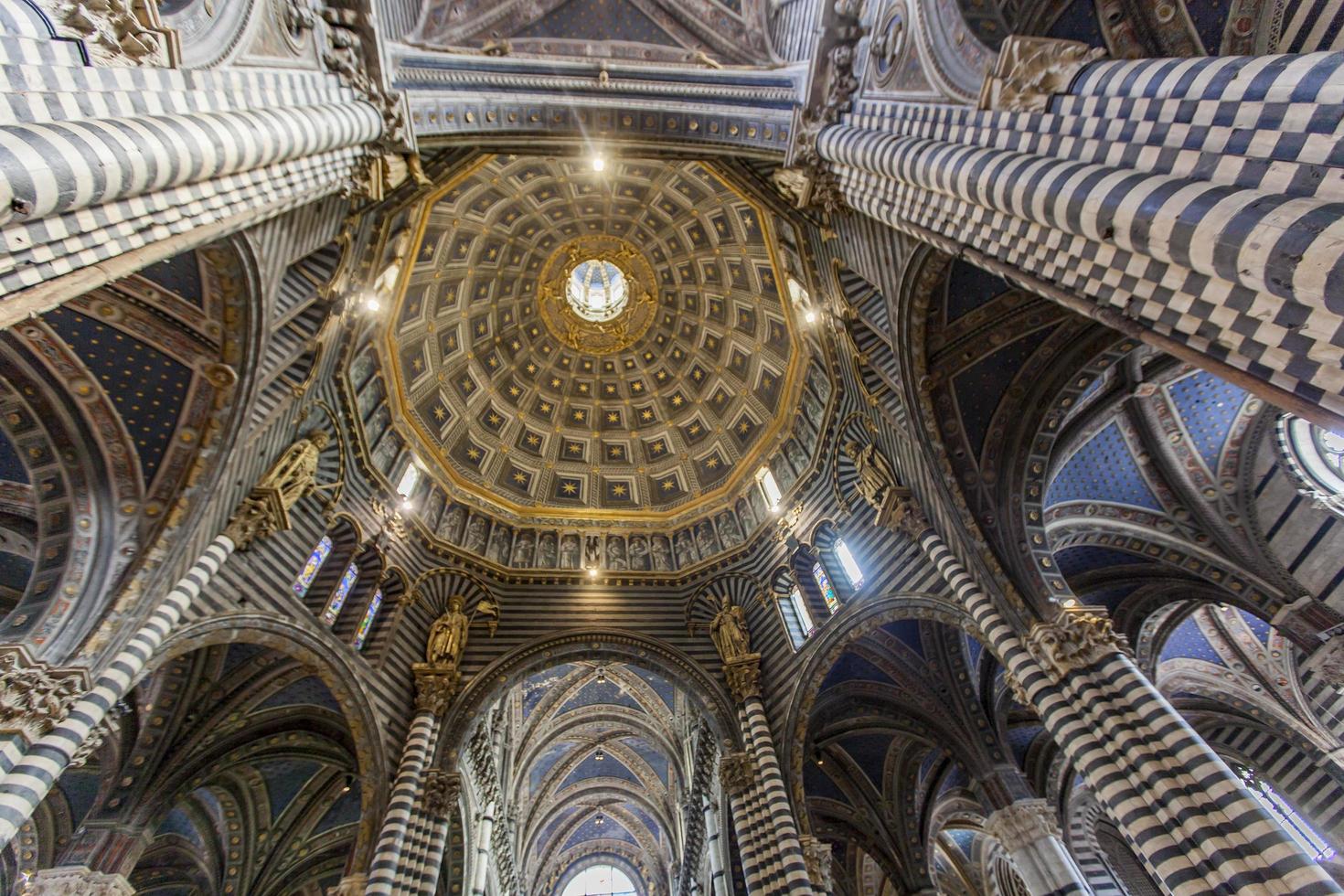 SIENA, ITALY, SEPTEMBER 21, 2016 - Detail from Siena cathedral in Italy. Siena cathedral is a medieval church in Italy, dedicated from its earliest days as a Roman Catholic Marian church. photo