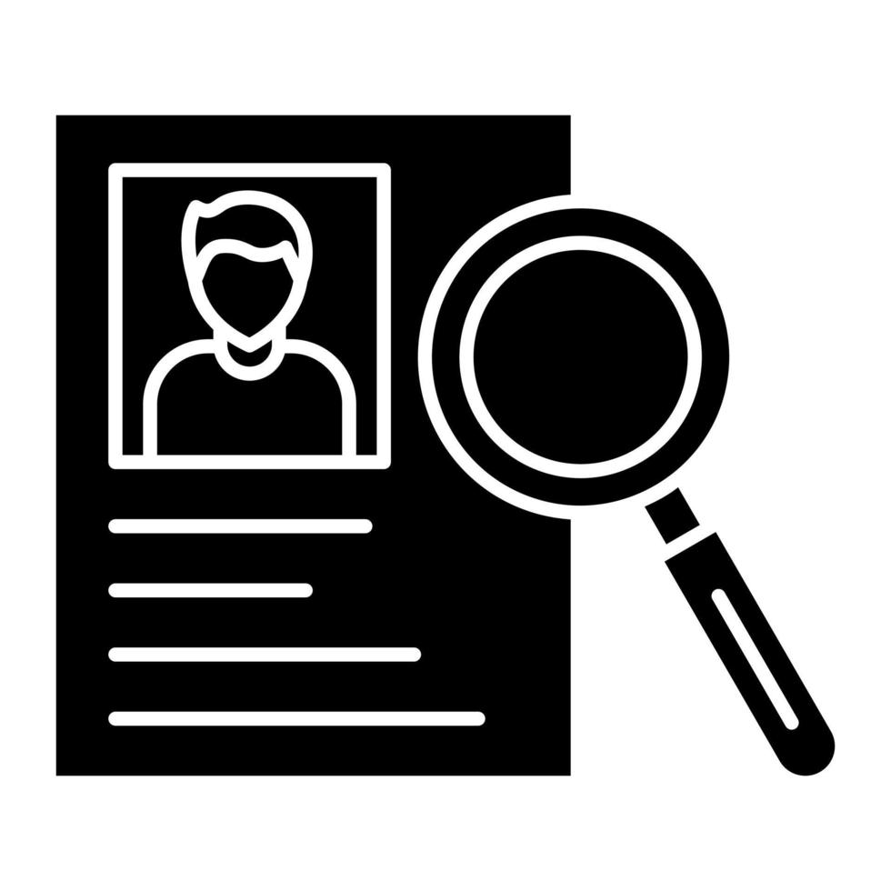 Recruitment Glyph Icon vector