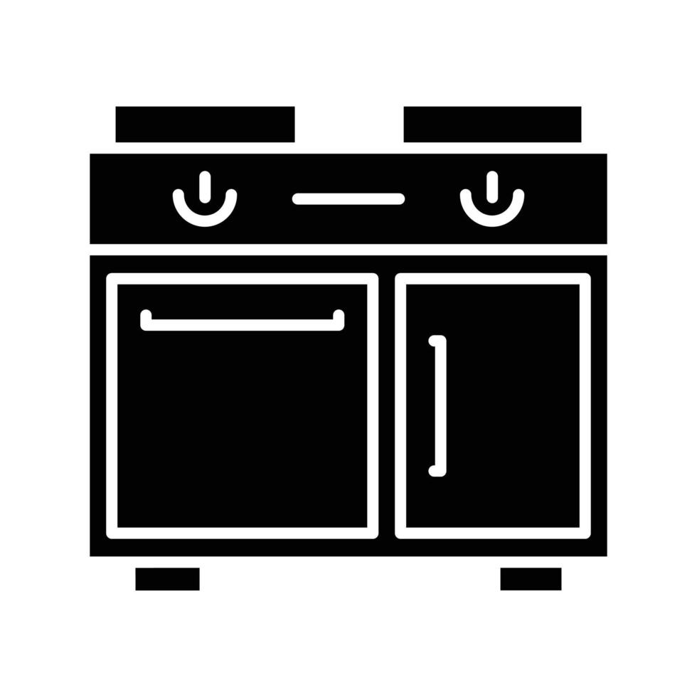 Cooking Range Glyph Icon vector