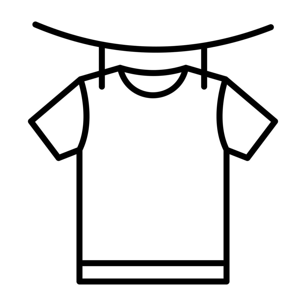 icono de línea de ropa de secado vector