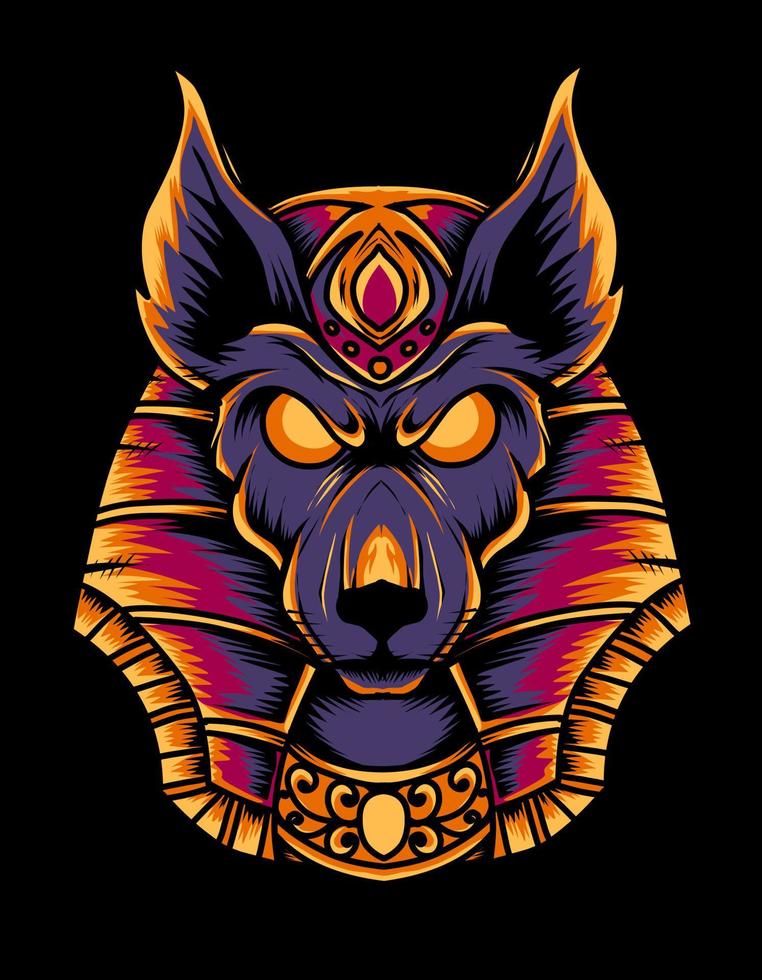 illustration vector isolated anubis head