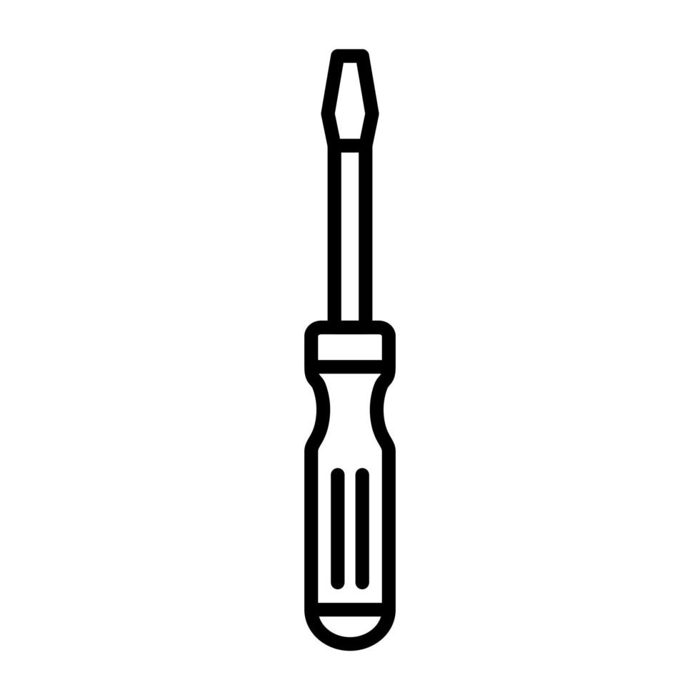 Screw Driver Line Icon vector