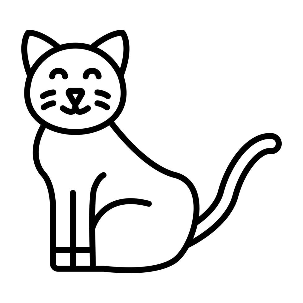 Cat Line Icon vector