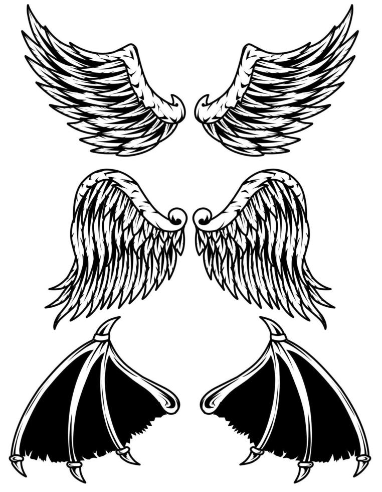 Devil Wing Clipart Hd PNG, Hand Draw Red Devil Wings, Devil Wings, Hand Draw,  Devil PNG Image For Free Download