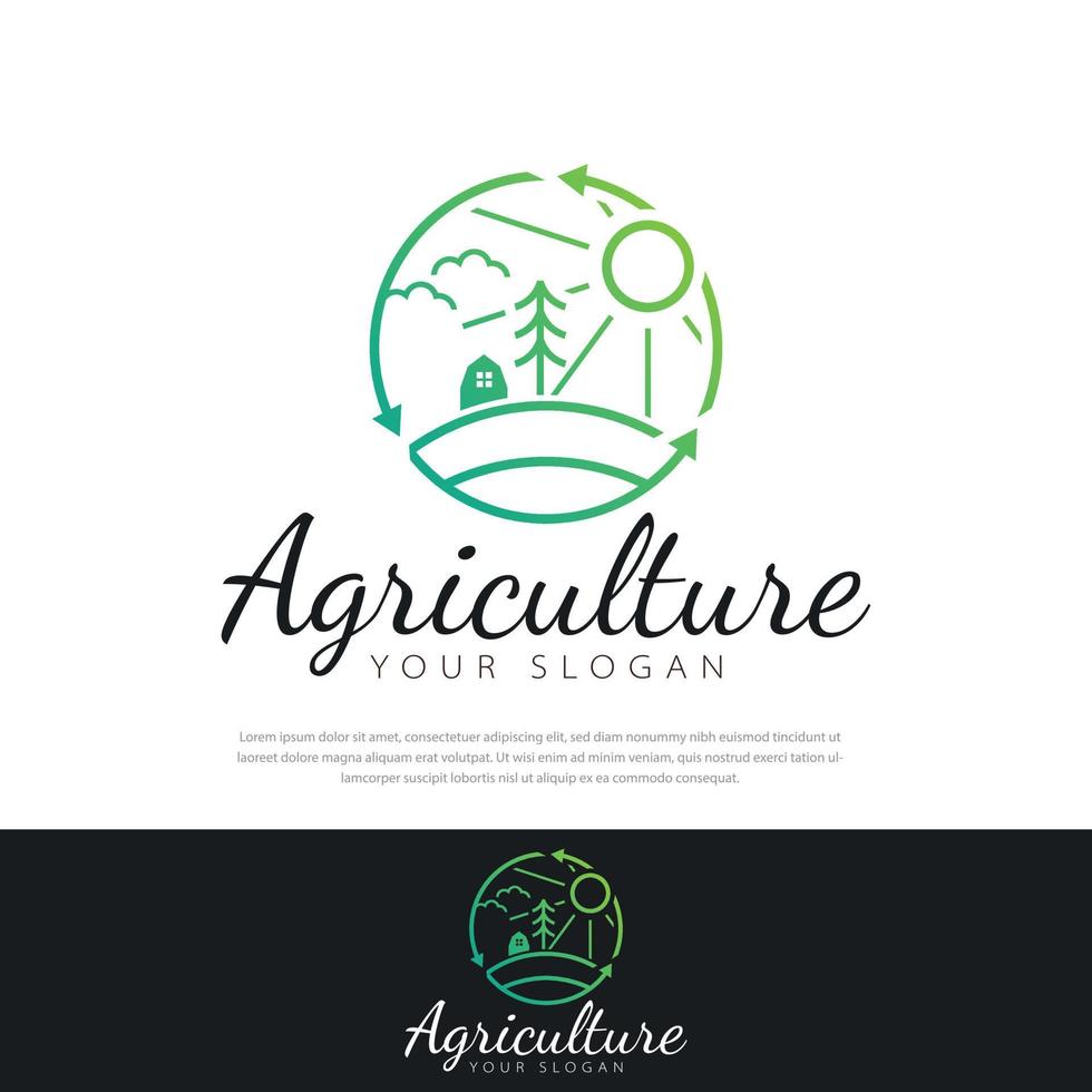 Natural farm logo vector symbol