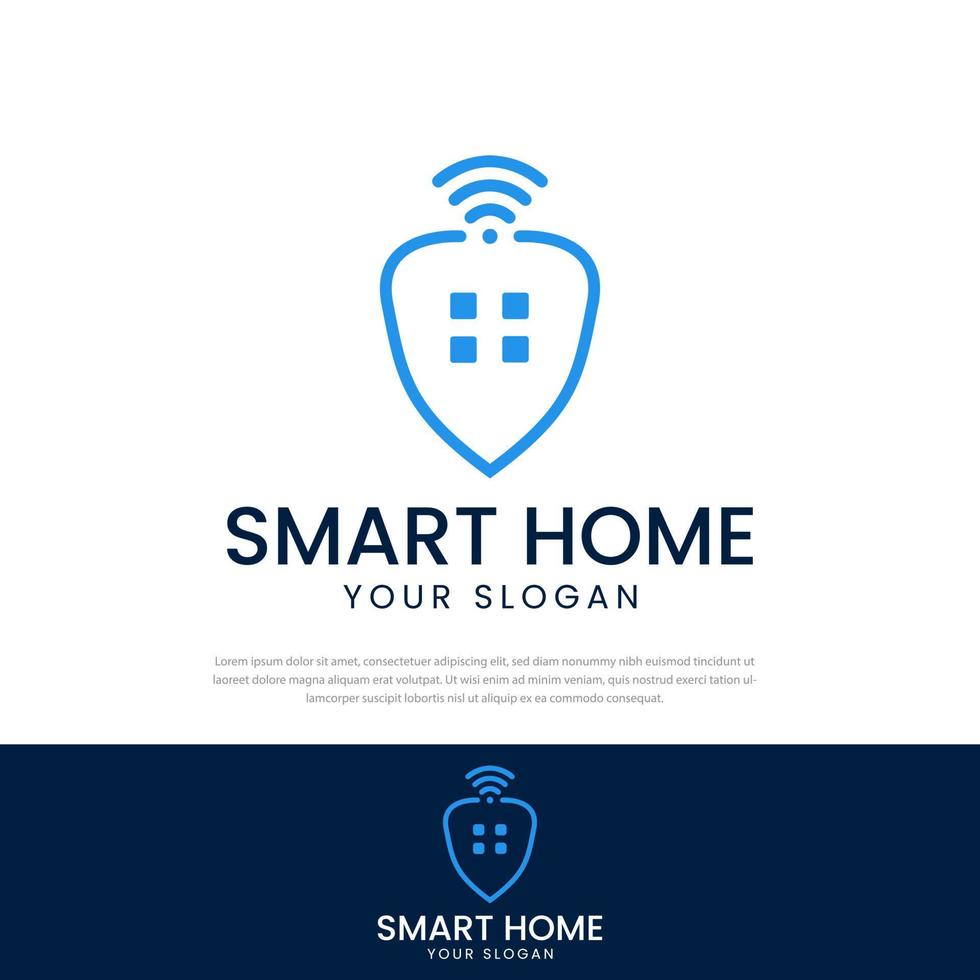 Signal smart home logo spread. Smart home icon. Simple line house logo, simple elements illustration. Can be used for web and mobile. vector