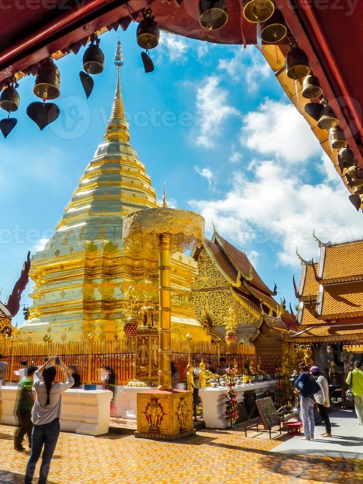 Wat Phra That Doi Suthep is tourist attraction of Chiang Mai, Thailand.Asia. photo