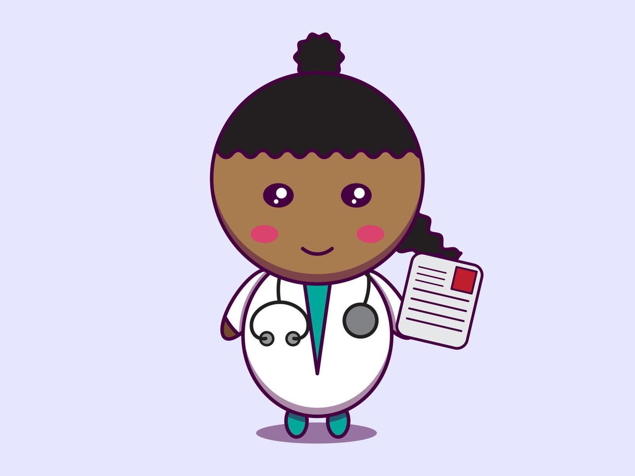 cute doctor character vector cartoon illustration