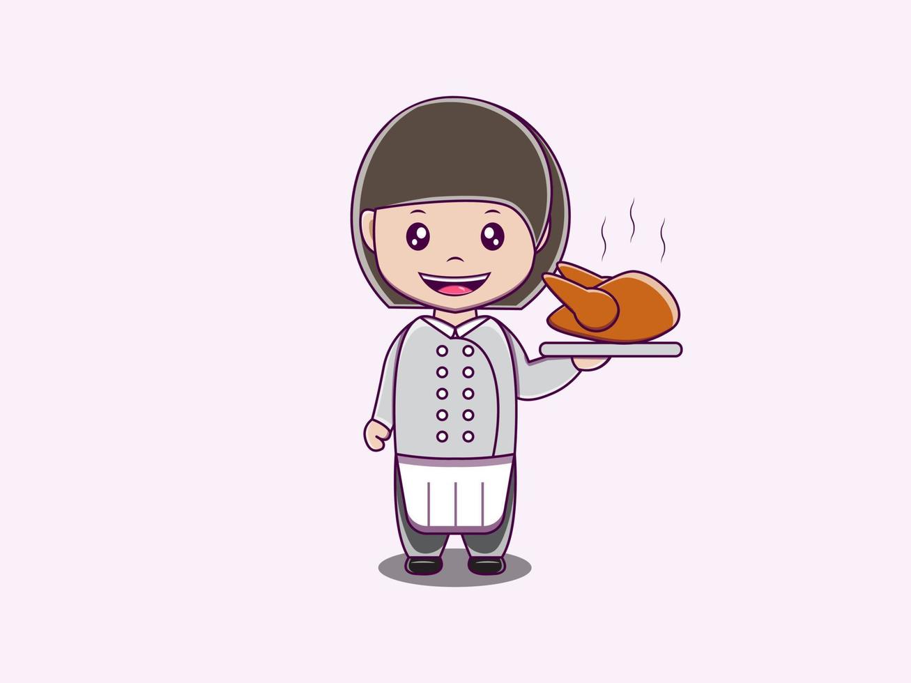 chef personaje vector dibujos animados iocn ilustración