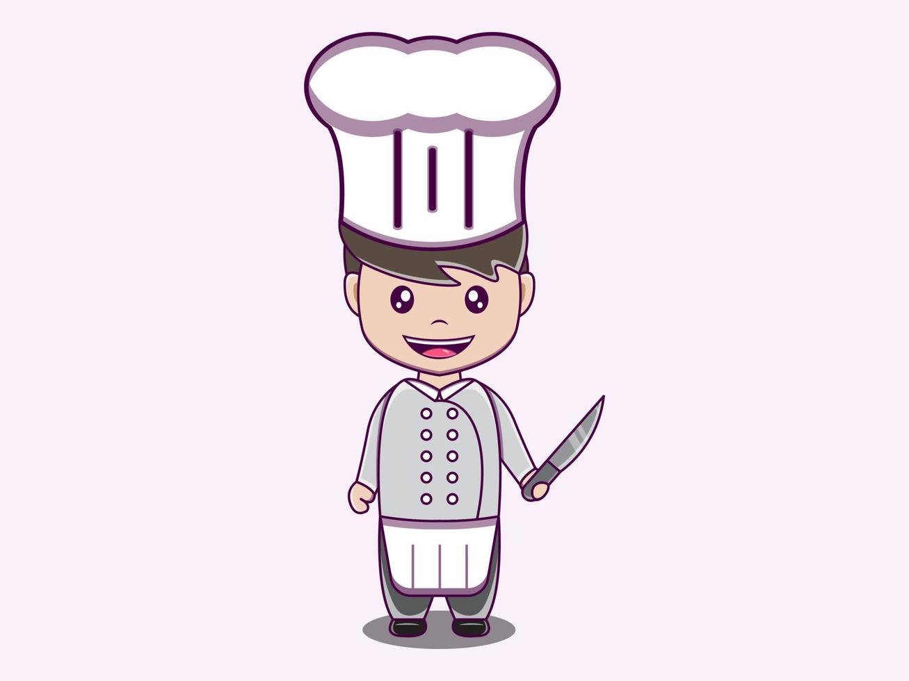 Chef character vector cartoon iocn illustration