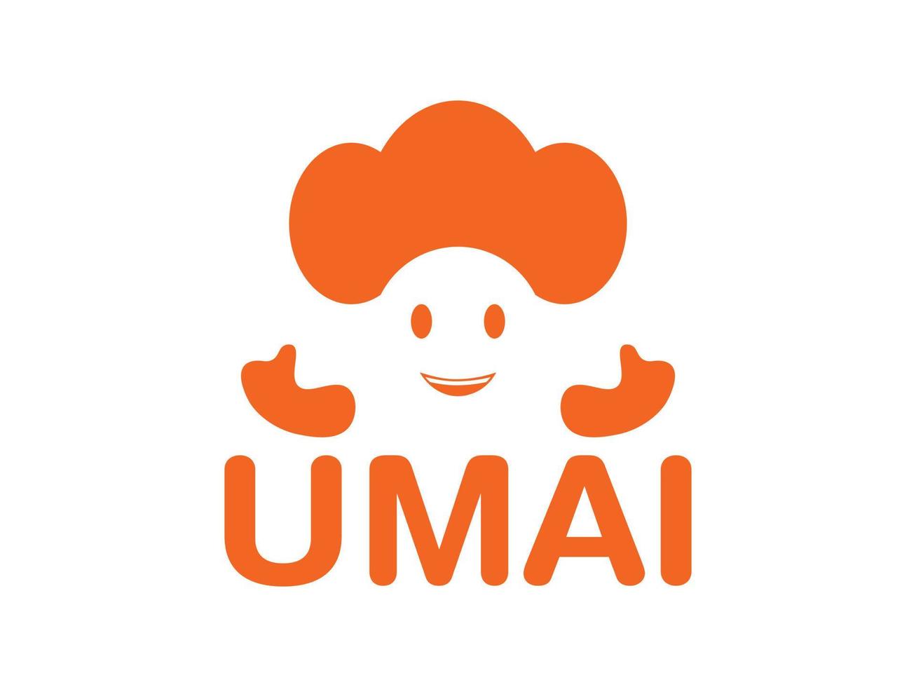 diseño de logotipo de plantilla de vector delicioso tipografía umai