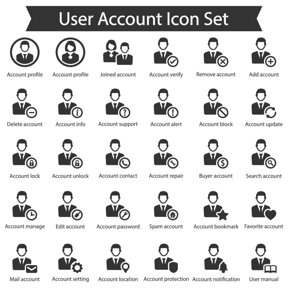 User Account Icon Pack vector