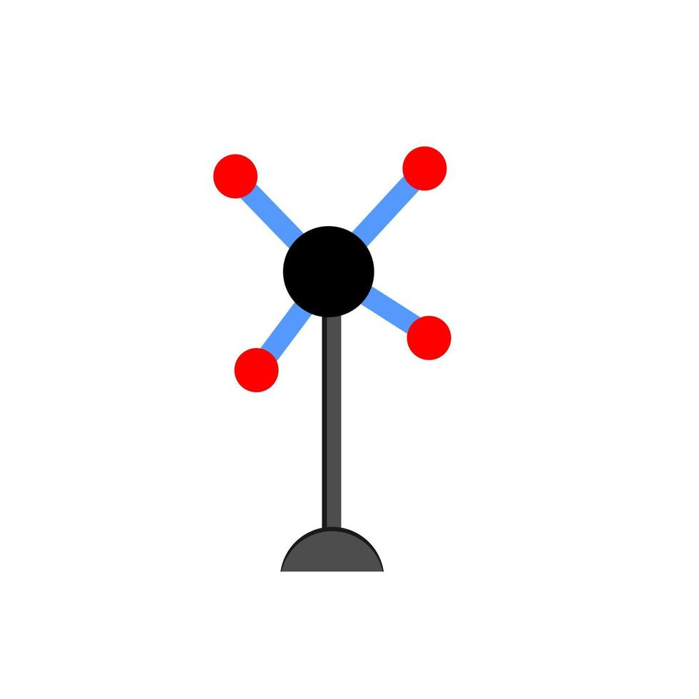 Ball and stick model of an atom vector