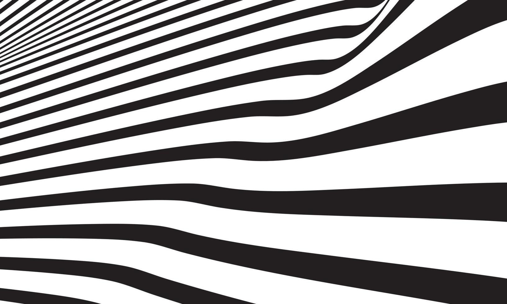 Fondo de rayas abstractas en blanco y negro con patrón de líneas onduladas. vector