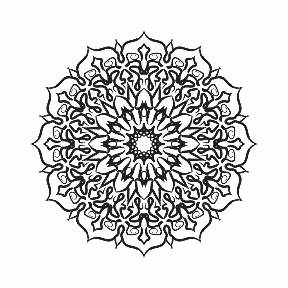 Hand Drawn Indian Mandala In Floral Shap vector