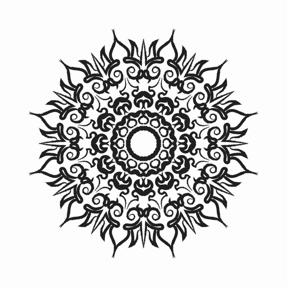 Hand Drawn Indian Mandala In Floral Shap vector