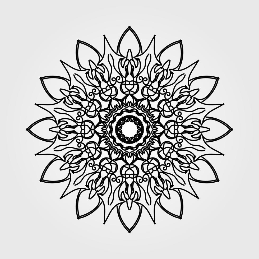 Vector round abstract circle. Mandala style.