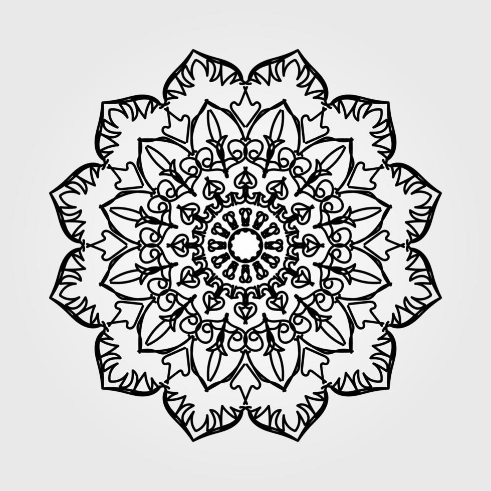 Vector round abstract circle. Mandala style.